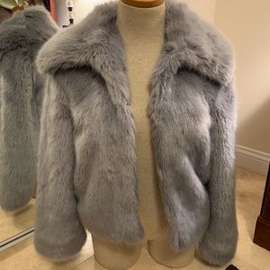 Topshop faux fur coat jacket